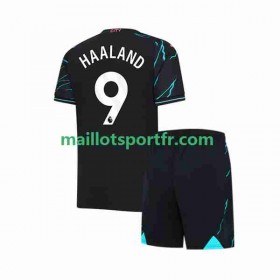 Maillot de Foot Manchester City Erling Haaland 9 Enfant Troisieme 2023/24
